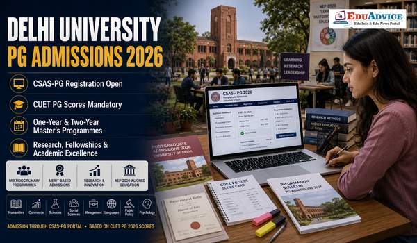 Delhi University PG Admissions 2026 Open Through CSAS Check CUET PG Eligibility, Registration and Admission Process