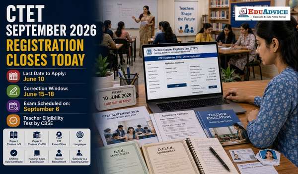 CTET September 2026 Application Form Last Date Today Apply Now