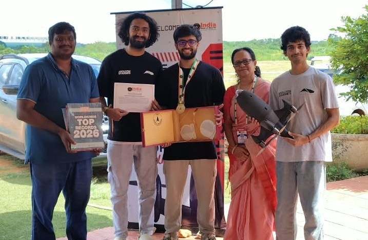 BITS Pilani Hyderabad Incubated Startup Sets 498 km per hr Multirotor UAV Record