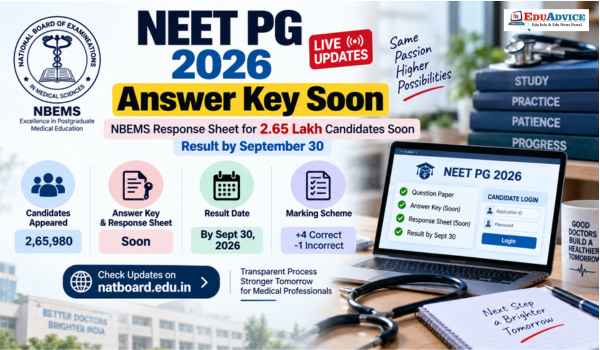 NEET PG Answer Key 2026: Response Sheet Soon, Result by September 30