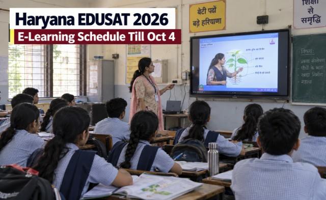 Haryana Releases EDUSAT E Learning Schedule Till October 4 for Students and Teachers