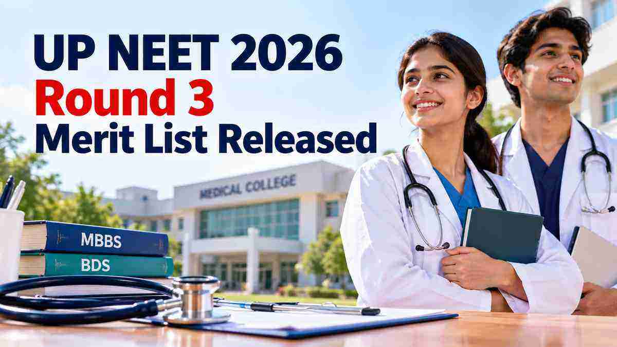 UP NEET UG 2026 Round 3 Merit List Out: Can You Fill Choices Before October 31?