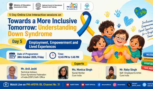 NCERT’s Final Down Syndrome Session on October 30: Check Speakers and Live Details