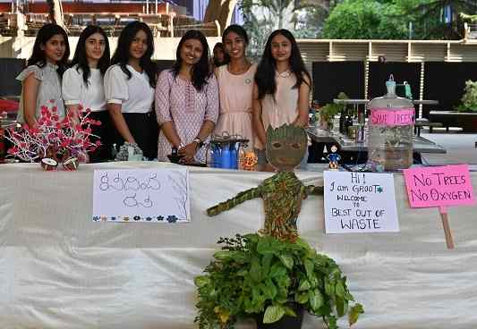 Students of CMRIT innovate eco friendly practices through 'Best Out of Waste' awareness program
