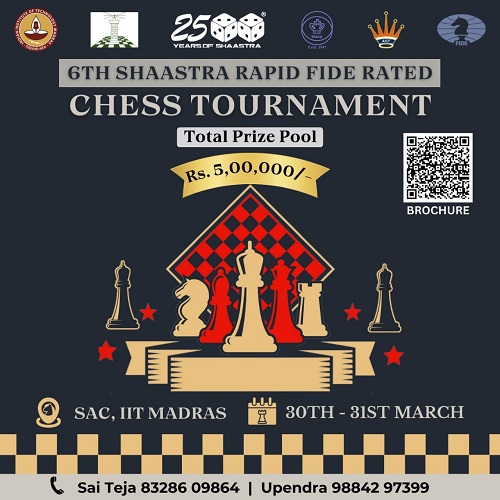 IIT Madras to host International Chess Federation (FIDE) rated Rapid Chess Tournament