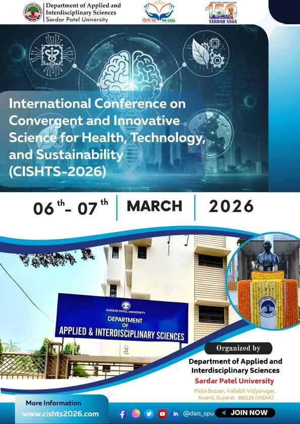 Sardar Patel University to Host International Conference CISHTS 2026 in March