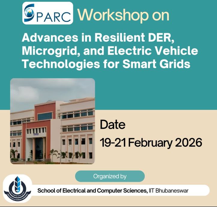 IIT Bhubaneswar to Host Workshop on Resilient DER and Smart Grid Technologies