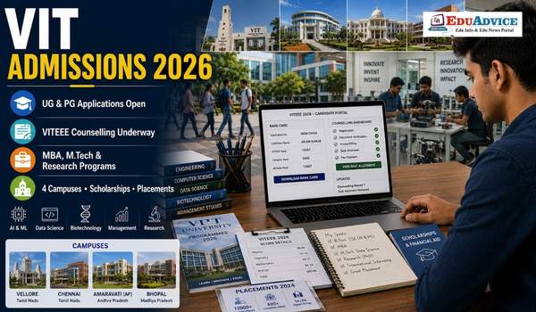 VIT University Admissions 2026: UG and PG Courses Apply Now