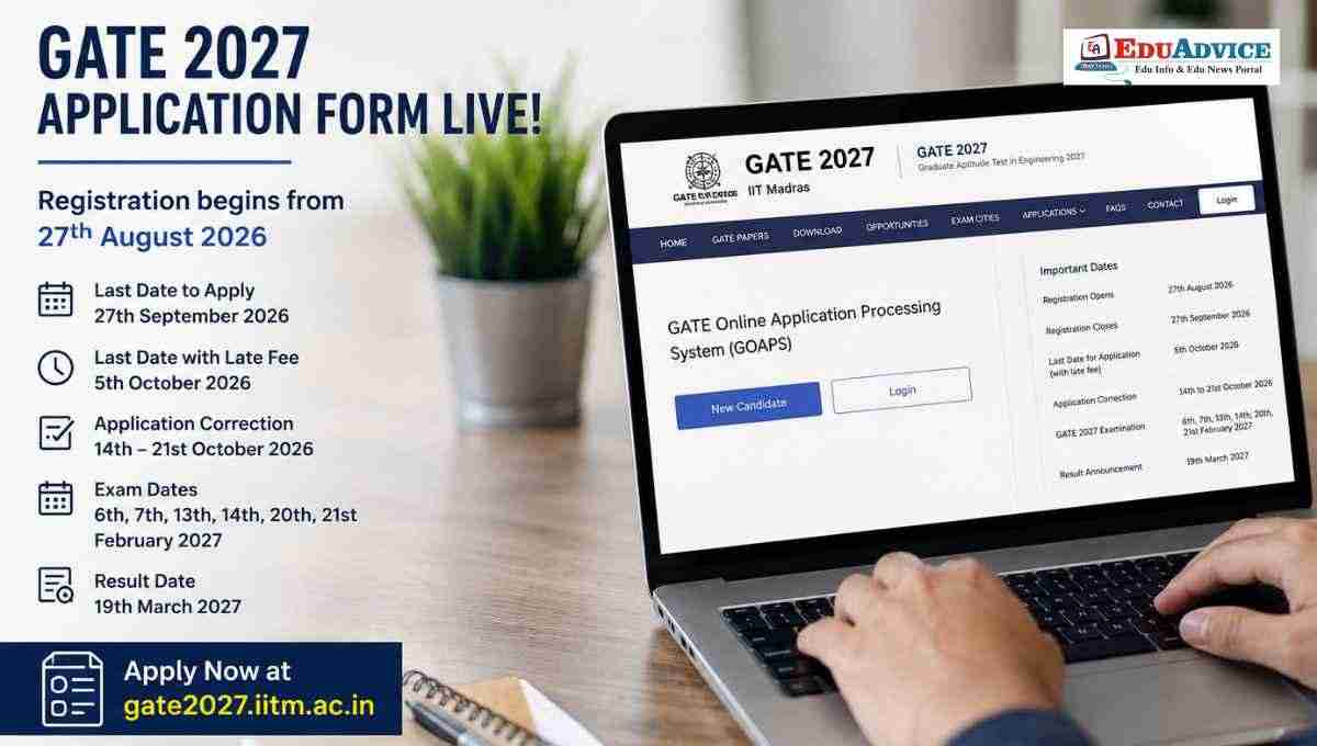 GATE 2027 Application Registration Today, Check Dates, Fees, Eligibility