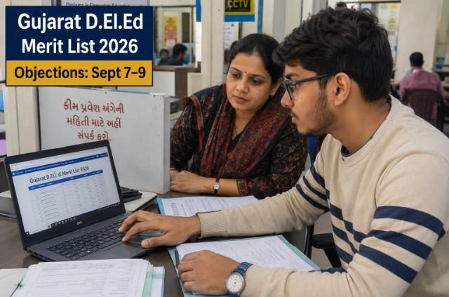 Gujarat D.El.Ed Admission 2026: Provisional Merit List Released, Check Objection Dates