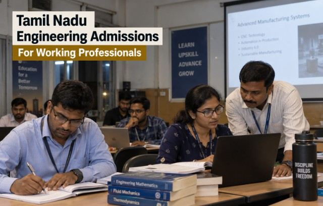 Tamil Nadu Opens Engineering Admissions for Working Professionals, Applications Open Till October 31