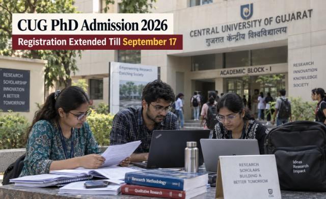 Central University of Gujarat Extends PhD Admission Registration Deadline to September 17