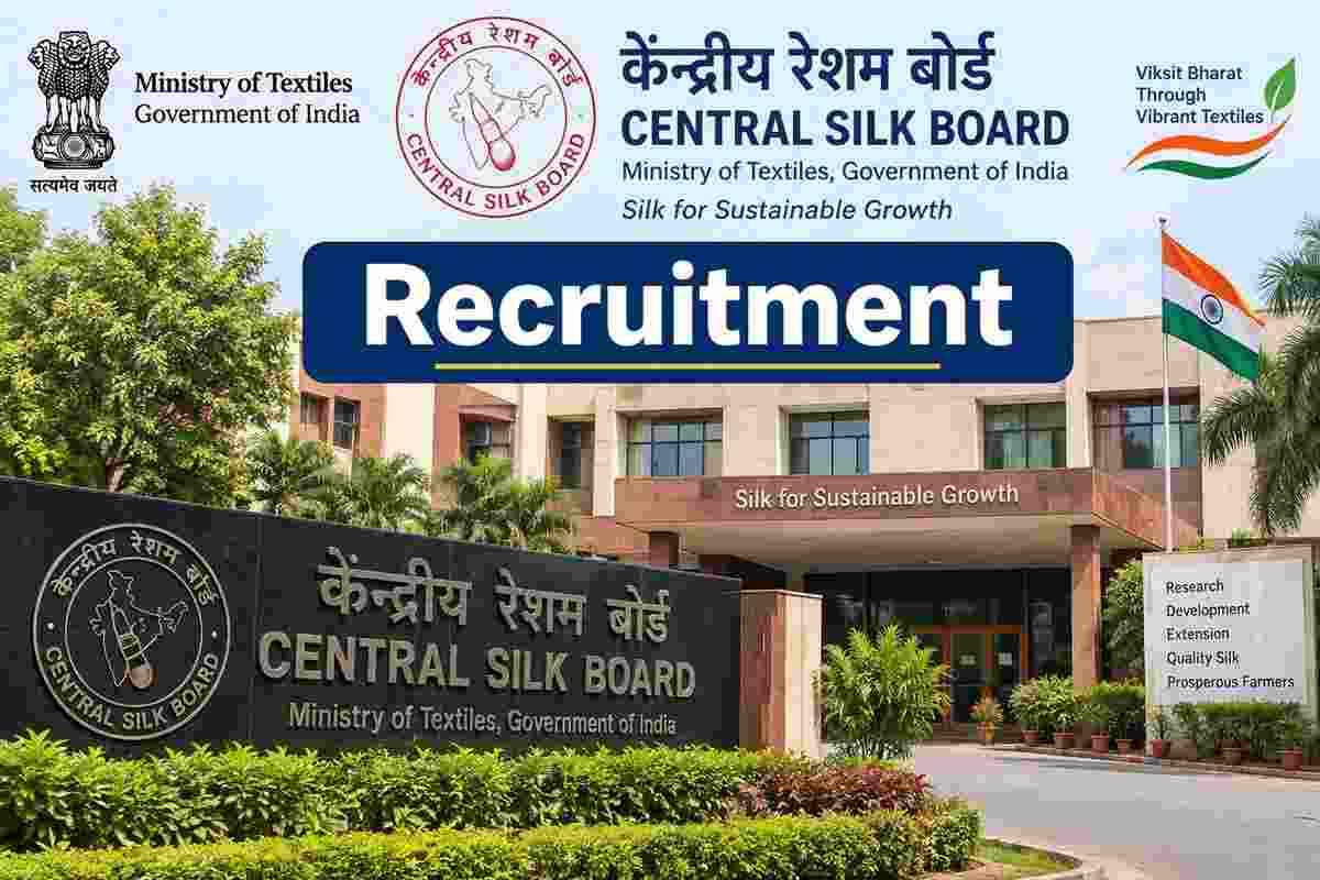 Central Silk Board Recruitment 2026: Applications Invited for 17 Posts Including Joint Secretary and Deputy Director