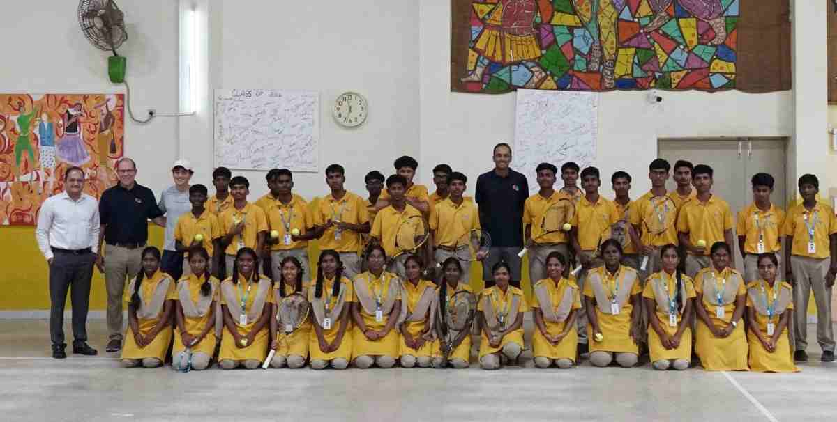 Rajeev Ram Hosts Tennis Masterclass for Christel House India Students