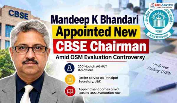 Mandeep K Bhandari Appointed CBSE Chairman: New Chief Takes Charge Amid OSM Row