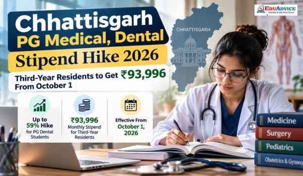 Chhattisgarh PG Stipend Hike 2026: Third Medical Year Students to Get Rs. 93,996