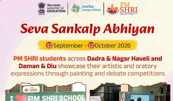 PM SHRI Schools: Students Join Painting, Debate Competitions in Dadra and Daman Schools