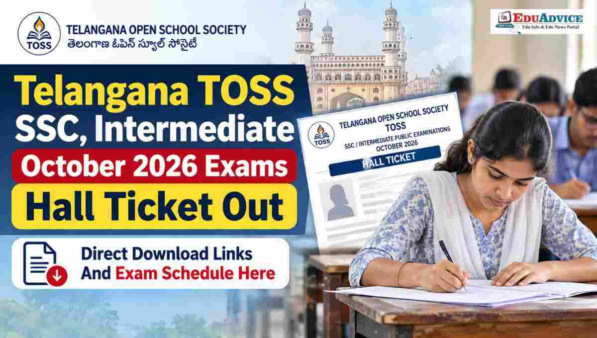 TOSS SSC, Intermediate Hall Ticket 2026 Out: Download Link, Exam Dates