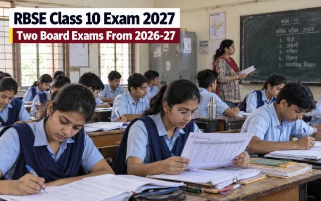 RBSE Class 10 Board Exams to Be Held Twice From 2026 27: What Rajasthan Students Need to Know