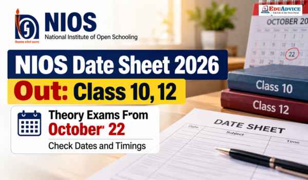NIOS October 2026 Date Sheet: Class 10, 12 Exam Dates Revealed, Check Full Timetable