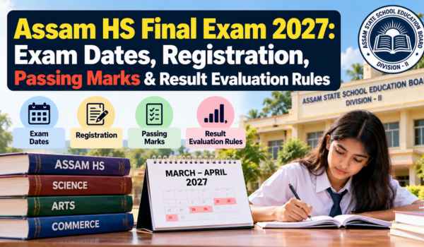 Assam HS Final Exam 2027: New 33% Passing Rule and Best Five Result Formula Explained