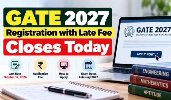 GATE 2027 Registration with Late Fee Closes Today: Check Fees, Application Steps and Exam Dates