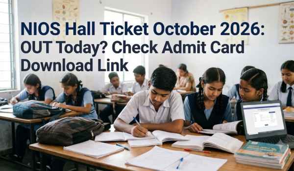 NIOS Hall Ticket October 2026 Soon: Check Admit Card Download Link