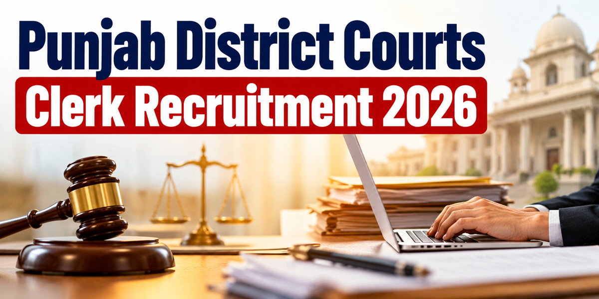 Punjab District Courts Clerk Recruitment 2026: 1,270 Vacancies, Apply by November 4