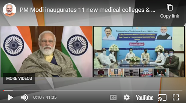 PM inaugurates 11 new medical colleges and a new campus of CICT in Tamil Nadu